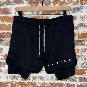 Men’s Black Battle Fly 5 Athletic Shorts size M